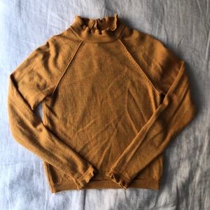 Free People Ruffle Mock Neck long sleeve